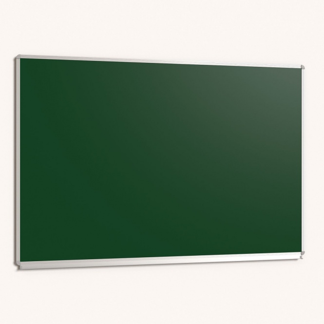Wandtafel Stahlemaille grün, 150x100 cm, mit durchgehender Ablage, 